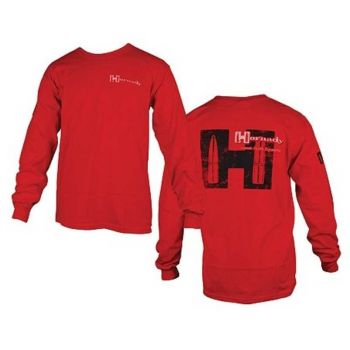 Футболка з довгим рукавом Hornady Weathered T-Shirt, 100% бавовна, червона