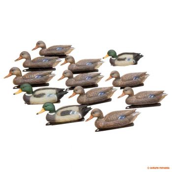 Набір підсадних качок Birdland: 3 селезня; 9 качок; якірні пристрої