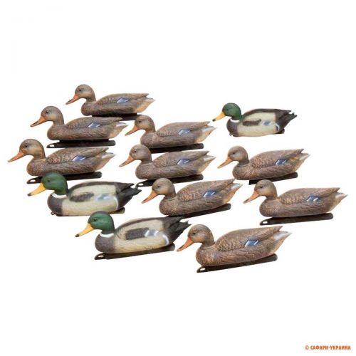 Набор подсадных уток Birdland: 3 селезня; 9 уток; якорные устройства Набор подсадных уток Birdland: 3 селезня; 9 уток; якорные устройства