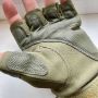 Тактические перчатки без пальцев, олива