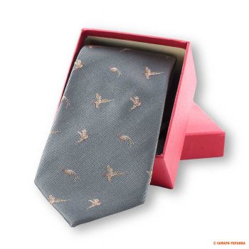 Краватка чоловіча Laksen з фазанами, 100% шовк