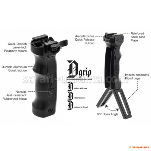 Рукоятка-сошки Leapers D Grip Black