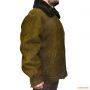 Утеплена куртка для полювання зі шкіри та овчини Leder Weiss Bomberjacke, оливкова