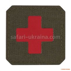 M-TAC нашивка Medic Cross Laser Cut Ranger Green/Red