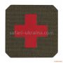 M-TAC нашивка Medic Cross Laser Cut Ranger Green/Red