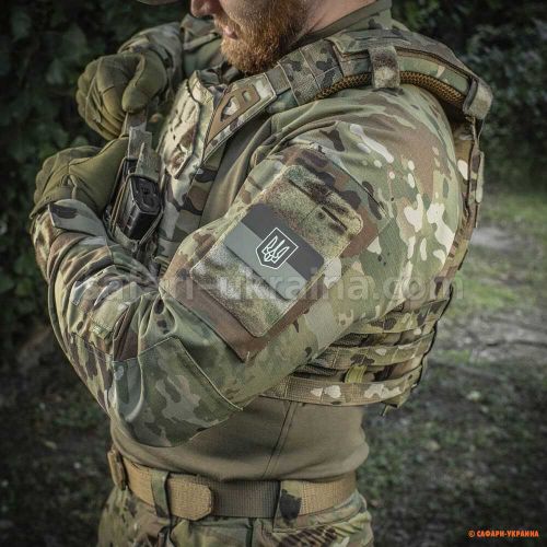 M-TAC нашивка флаг Украины с гербом (80х50 мм) Olive/GID
