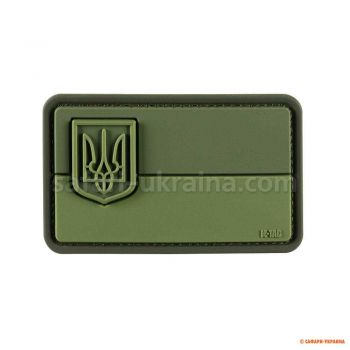 M-Tac нашивка прапор України з гербом PVC олива