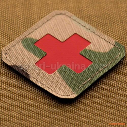 M-Tac нашивка Medic Cross Laser Cut Multicam/Red 