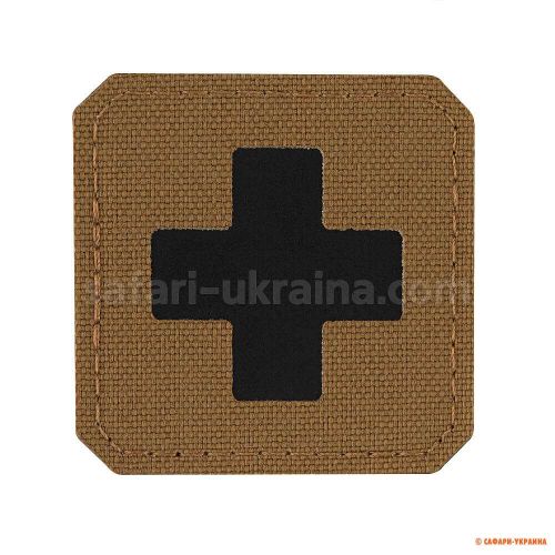 M-Tac нашивка Medic Cross Laser Cut Coyote/Black 