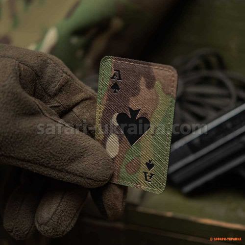 M-Tac нашивка Ace of Spades Laser Cut Multicam/Black 