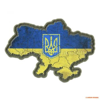 M-Tac нашивка "Украина с гербом", желто-синий