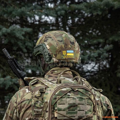M-Tac Ukraine Тризуб Laser Cut Multicam-Yellow-Blue-GID