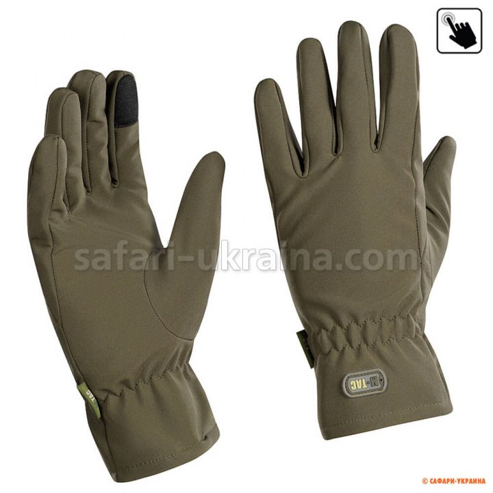 M-Tac перчатки демисезонные Soft Shell Olive