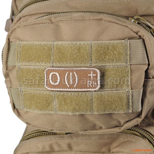 M-Tac нашивка группа крови O(I) Rh+, хаки