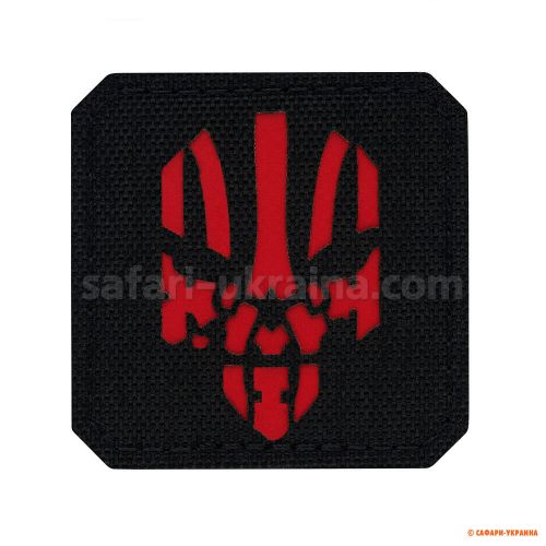 M-Tac нашивка Месник Laser Cut, Black/Red 