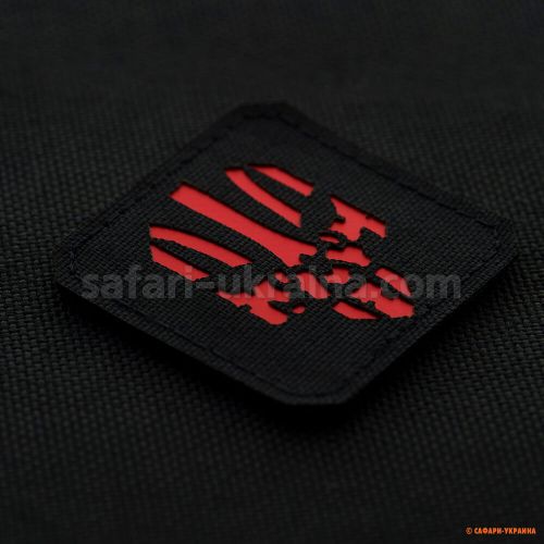 M-Tac нашивка Месник Laser Cut, Black/Red 