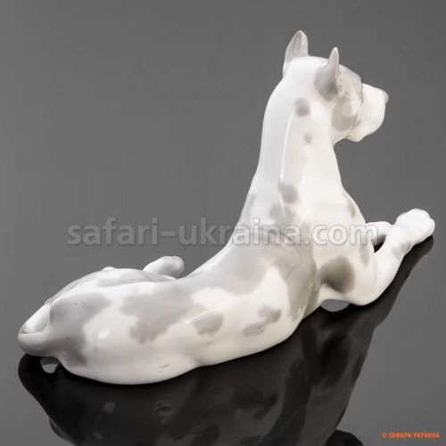 Фарфоровая статуэтка мраморный дог (комиссионный товар)