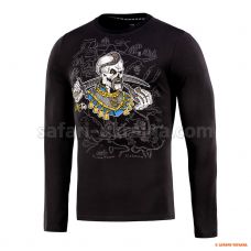 M-Tac футболка Земля Козаків длинный рукав Black
