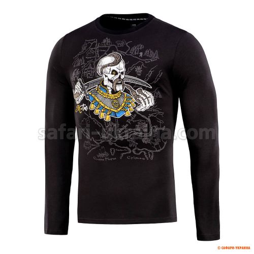 M-Tac футболка Земля Козаків длинный рукав Black