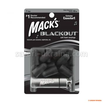 MACK`S Blackout Foam, защита от шума до 32 дБ, 7 пар, контейнер