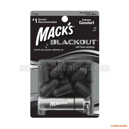 MACK`S Blackout Foam, захист від шуму до 32 дБ, 7 пар, контейнер MACK`S Blackout Foam, захист від шуму до 32 дБ, 7 пар, контейнер