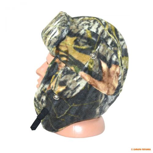 Шапка-ушанка флисовая Mad Bomber Fleece Bomber, цвет: Mossy Oak New Break Up