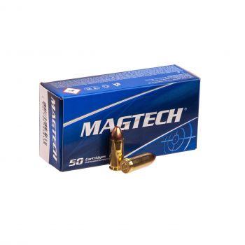 Патрон пистолетный Magtech, кал.9x21, тип пули FMJ, вес 8гр/124GR