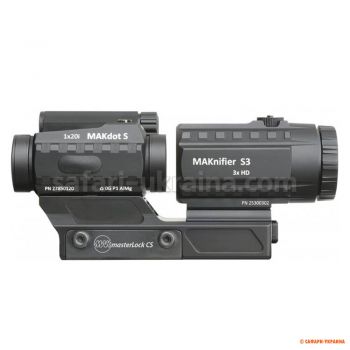 Коліматор MAKdot S 1x20 та магніфер MAKnifier S3 3x