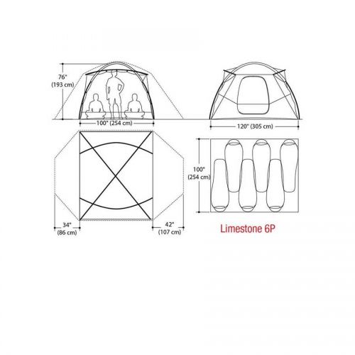 Намет кемпінговий 6-ти місний Marmot Limestone 6P, арт. MRT 27830.9511 