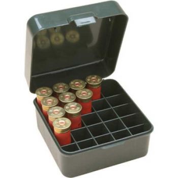 Коробка MTM Dual Gauge Shotshell Case на 25 патронов 12/16/20 кал, цвет: зеленый