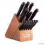 Набор ножей кухонных 12 штук Cold Steel Kitchen, деревянная подставка