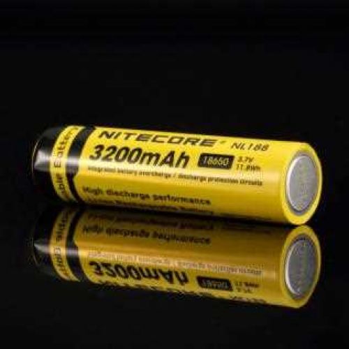 Акумулятор літієвий Li-Ion 18650 Nitecore NL188 3.7V (3200mAh), захищений 