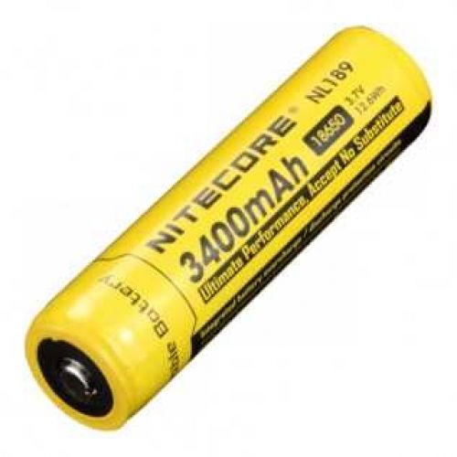 Акумулятор літієвий Li-Ion 18650 Nitecore NL189 3.7V (3400mAh), захищений 