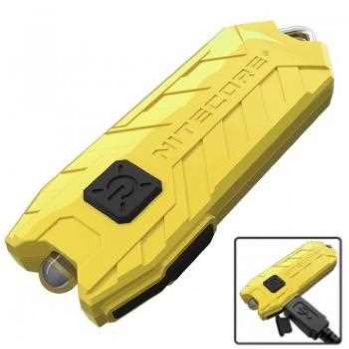Наключный фонарь Nitecore TUBE (1 LED, 45 люмен, 2 режима, USB), желтый
