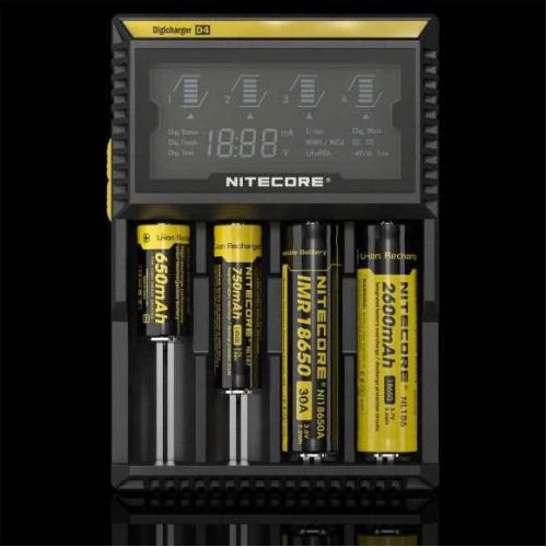Зарядний пристрій Nitecore Digicharger D4 з LED дисплеєм (4 канали) 