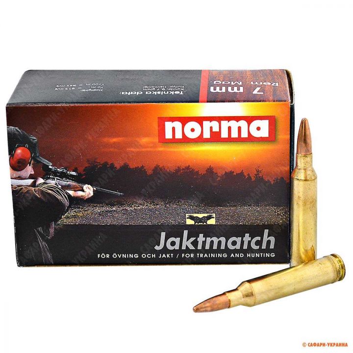 Патрон Norma, кал.7mm Rem Mag, тип кулі: Jaktmatch, вага: 9,7 gr/150 grs 