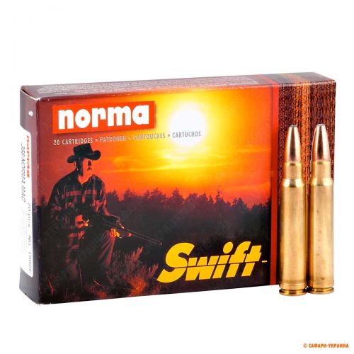 Патрон Norma Swift, кал.358 Norma Mag, тип кулі: A-Frame, вага: 16,2 g/250 grs 