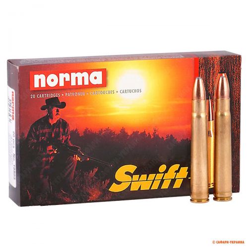 Патрон Norma Swift, кал.375 H&H Mag, тип кулі: A-Frame, вага: 19,4 g/300 grs 