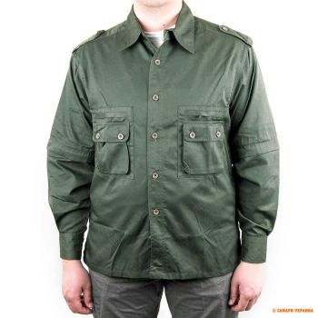 Охотничья рубашка Old Group Camicia Con Zip, тёмно-зелёная