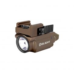 Фонарь подствольный Olight Baldr Mini Desert Tan. Зеленый ЛЦУ, крепление на планку Picatinny/Weaver, песочный