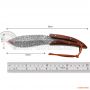 Мисливський ніж-перо з чохлом, довжина клинка 95 мм, дерево 