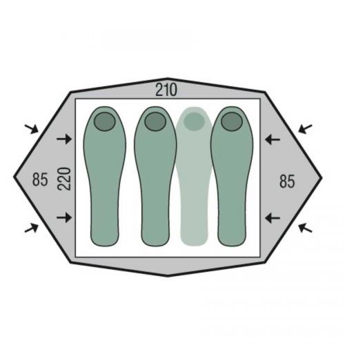 Палатка 3-х местная Pinguin Gemini 210, арт. PNG 1404