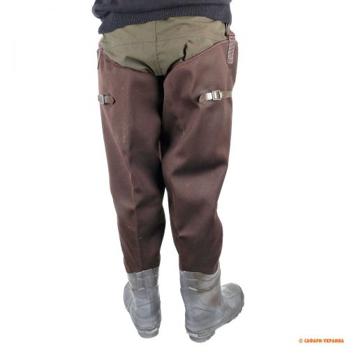 Заброды для рыбалки и охоты с наколенниками Proline Hip Wader, высота 81 см, коричневый