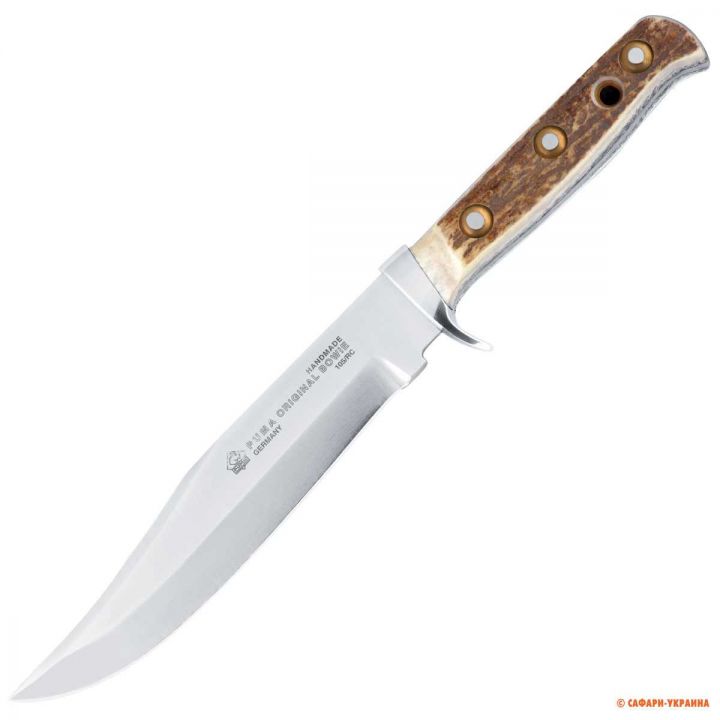 Охотничий нож с рукояткой из рога Puma Bowie, длина клинка161 мм