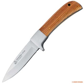 Небольшой охотничий нож Puma Silverlion Olive, длина клинка 89 мм, дерево
