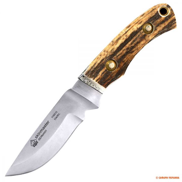 Охотничий нож с рукояткой из рога Puma Skinmaster, длина клинка 76 мм
