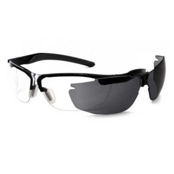 Спортивные очки Pyramex Flex Zone, со сменными противоосколочными линзами (clear+gray)