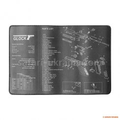 Килимок для чищення зброї Recoil зі схемою Glock