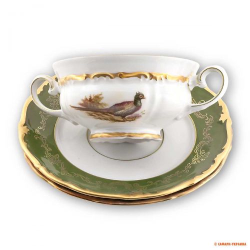 Бульйонница з ручками і блюдцем Reichenbach Soup Cup / Sauser, 0,30 л 