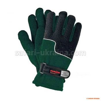 Перчатки Lemigo флис двухцвет черно-зеленые